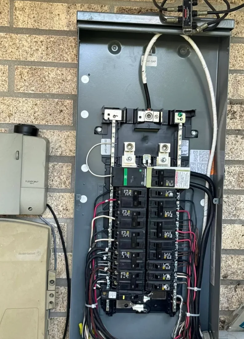 Residential electrical panel upgrade and wiring completed by Louisiana Electrical & A/C Service
